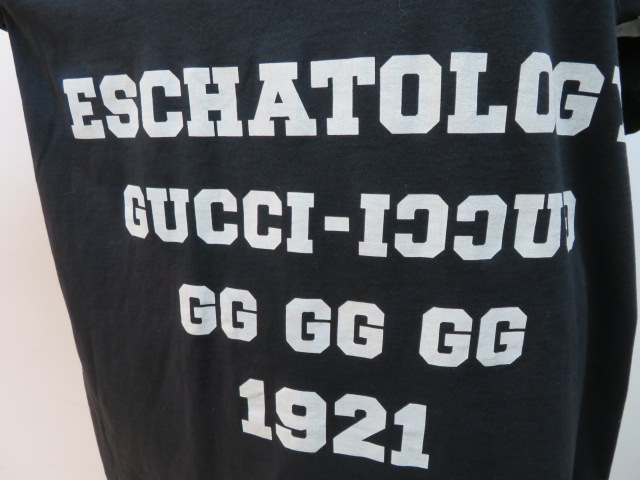GUCCI グッチ Tシャツ レディース M ブラック ホワイト ロゴ 25