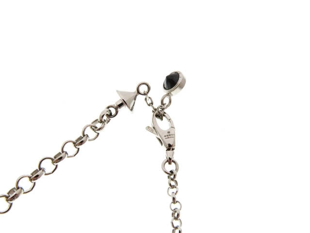 GUCCI　グッチ　ネックレス　BOSCO&ORSOハートタグ　SV/色石/14.2g　1406198　2148103907050【437】