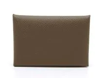 HERMES エルメス 小物 カルヴィ エトゥープ／SV シルバー金具