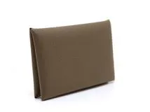 HERMES エルメス 小物 カルヴィ エトゥープ／SV シルバー金具