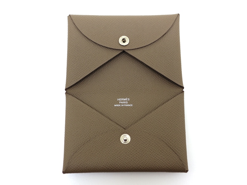 人気ランキング1位～（売れ筋商品） 小物 エルメス HERMES カルヴィ シルバー金具 エトゥープ／SV 小物