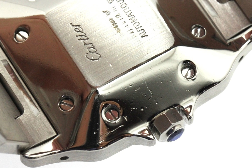 永久保証書付 Cartier カルティエ 腕時計 サントス ガルべLM 81036288 ホワイト文字盤 K18イエローゴールド/スティール 自動巻き【472】SJ