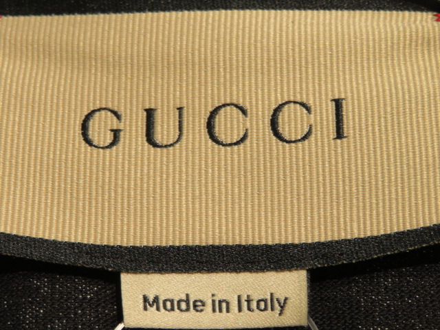 GUCCI グッチ Tシャツ レディース M ブラック ホワイト ロゴ 25