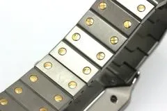 永久保証書付 Cartier カルティエ 腕時計 サントス ガルべLM 81036288 ホワイト文字盤 K18イエローゴールド/スティール 自動巻き【472】SJ