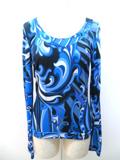 EMILIO PUCCI　エミリオプッチ　カットソー　レディース 42　ブルー　レーヨン　（2143200491280）　【432】