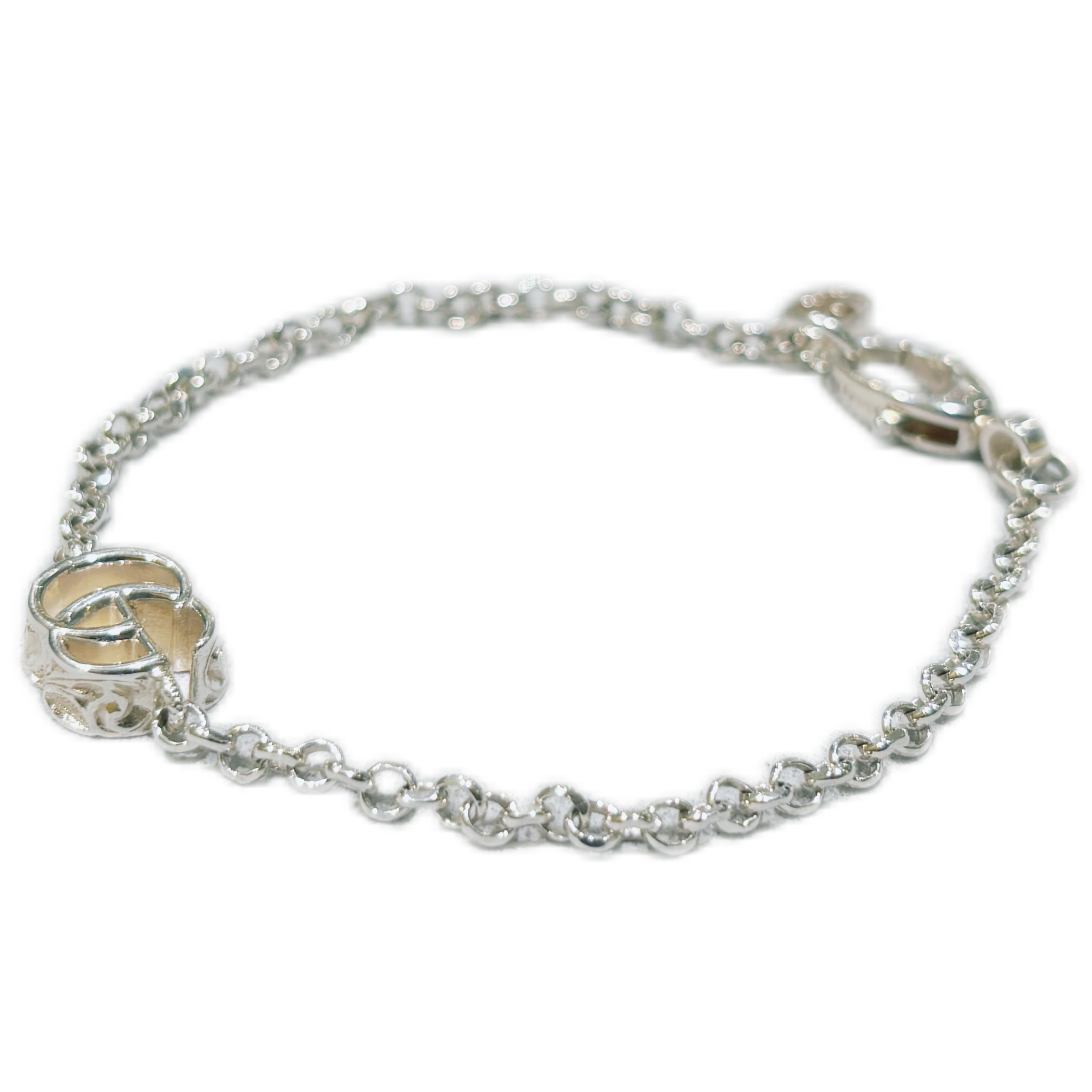 GUCCI グッチ ダブルG ブレスレット シルバー SV 約6g