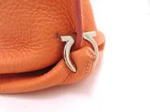 Salvatore Ferragamo サルヴァトーレ フェラガモ ソフィア ガンチーニ 2WAY ハンドバッグ ショルダーバッグ オレンジ レザー【473】