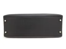 HERMES エルメス ケリー32 ハンドバッグ ブラック SV シルバー金具 トゴ □G刻 2143300224368【200】