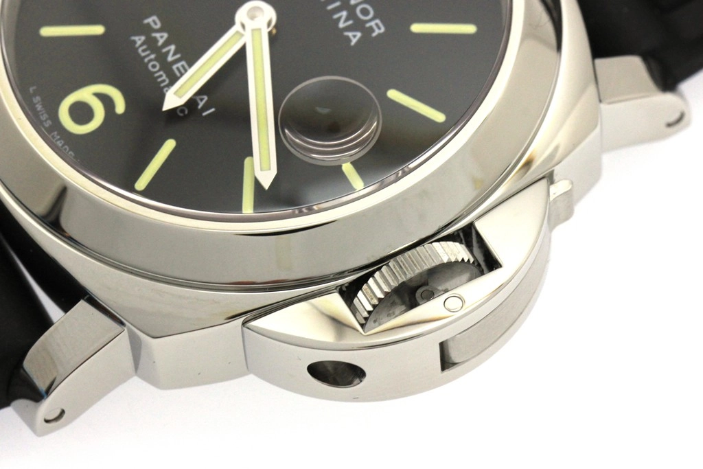 PANERAI パネライ 2013年並行品 ルミノール マリーナ PAM00104 ブラック文字盤 スティール/ラバー 自動巻き【472】SJ