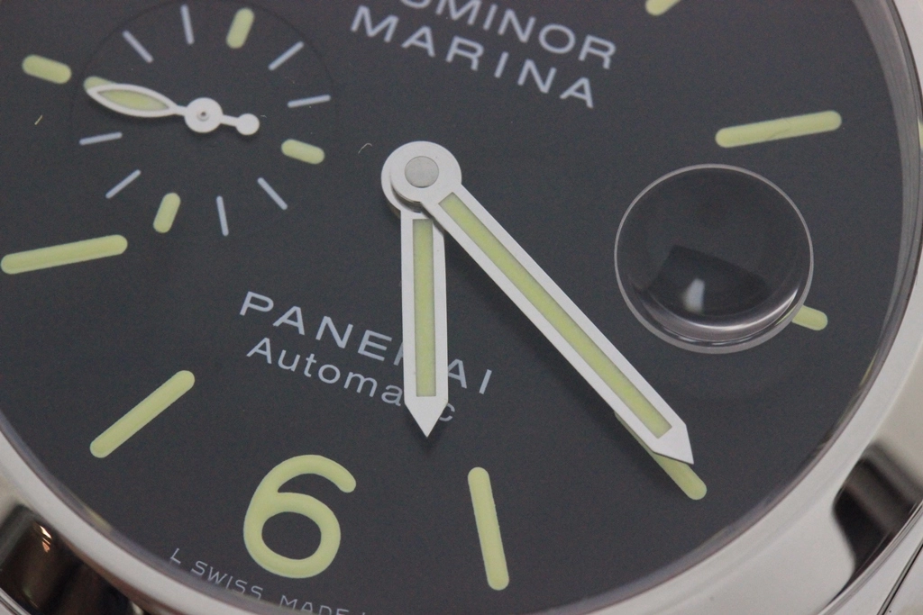 PANERAI パネライ 2013年並行品 ルミノール マリーナ PAM00104 ブラック文字盤 スティール/ラバー 自動巻き【472】SJ