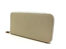 HERMES　エルメス　財布　アザップロング　シルクイン　クレ/SV　U刻印　2146000409806　【中古】【大黒屋】【200】