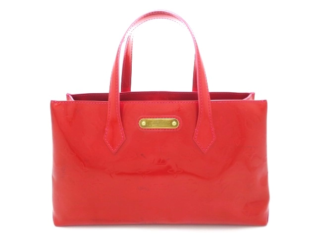 LOUIS VUITTON ルイヴィトン ハンドバッグ ウィルシャーPM ローズポップ ヴェルニ M93643【473】
