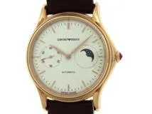 エンポリオアルマーニ 自動巻き時計 ゴールド文字盤 メンズ腕時計 自動巻き EMPORIO ARMANI エンポリオアルマーニ