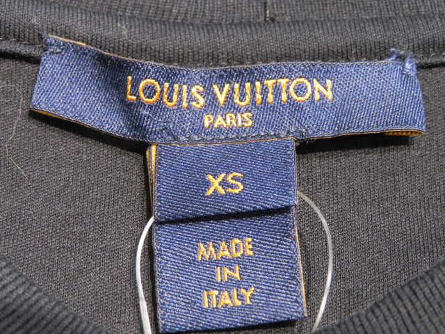LOUIS VUITTON　ルイヴィトン　Tシャツ　レディース XS　ブラック　ホワイト　コットン　（2143200429948）　【432】