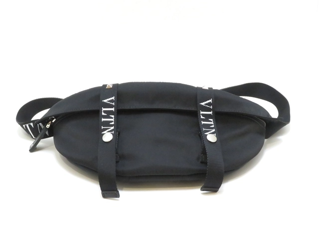 VALENTINO バレンチノ VLTN ボディバッグ ブラック ナイロン【472】2148103772740