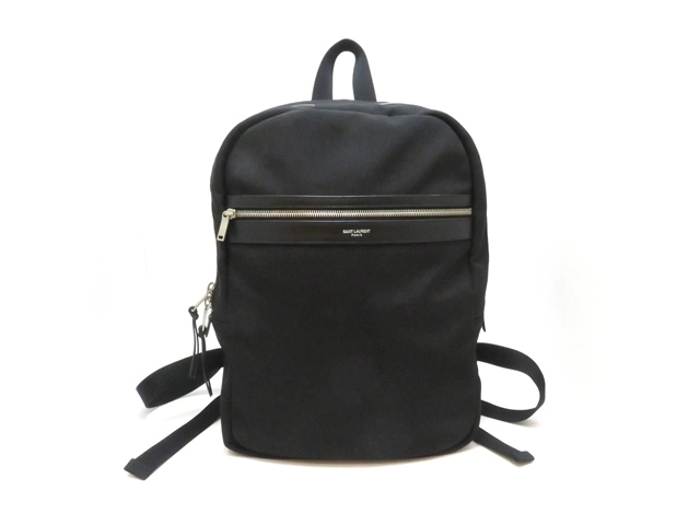 美品 サンローラン SAINT LAURENT シティバックパック 国内発 Saint Laurent CITY シティ レザー バックパック (Saint