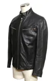LOUIS VUITTON ルイヴィトン 衣類 ジップアップレザージャケット メンズ48 ブラック RM171Q KB4 HAL52E