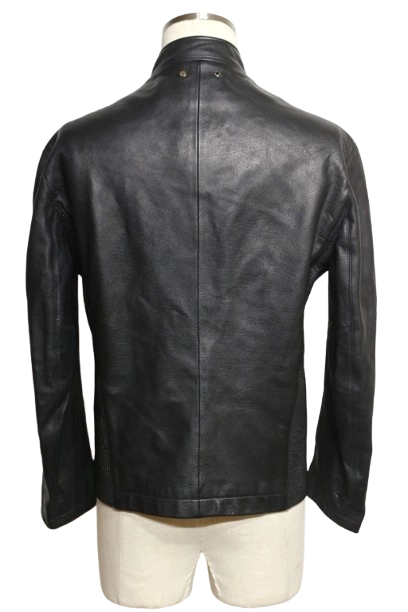 LOUIS VUITTON　ルイヴィトン　衣類　ジップアップレザージャケット　メンズ48　ブラック　RM171Q KB4 HAL52E　2120500250601　【432】