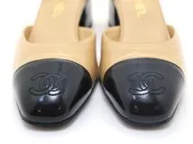 CHANEL シャネル 靴 メリージェーンパンプス レディース36ハーフ(約23.5cm) ベージュ/ブラック パテント G45878 B17833NZM47  (2143100511231) 【200】