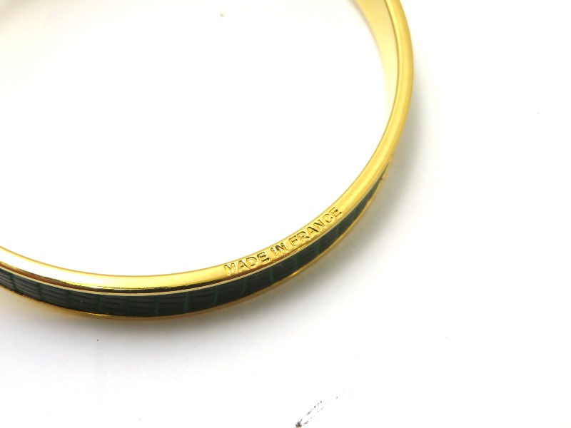 エルメス ブレスレットバングル ゴールド グリーン メッキ リザード レディース エルメス ブレスレットバングル ゴールド グリーン メッキ