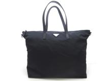 PRADA プラダ トートバッグ ショルダーバッグ 2WAY ネイビー ナイロン サフィアーノ【473】