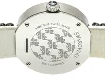 SWAROVSKI スワロフスキー  腕時計 ピアッツァ ミニ 1183490 シルバー文字盤 スティール/革/クリスタル クォーツ 2015年正規品【472】SJ