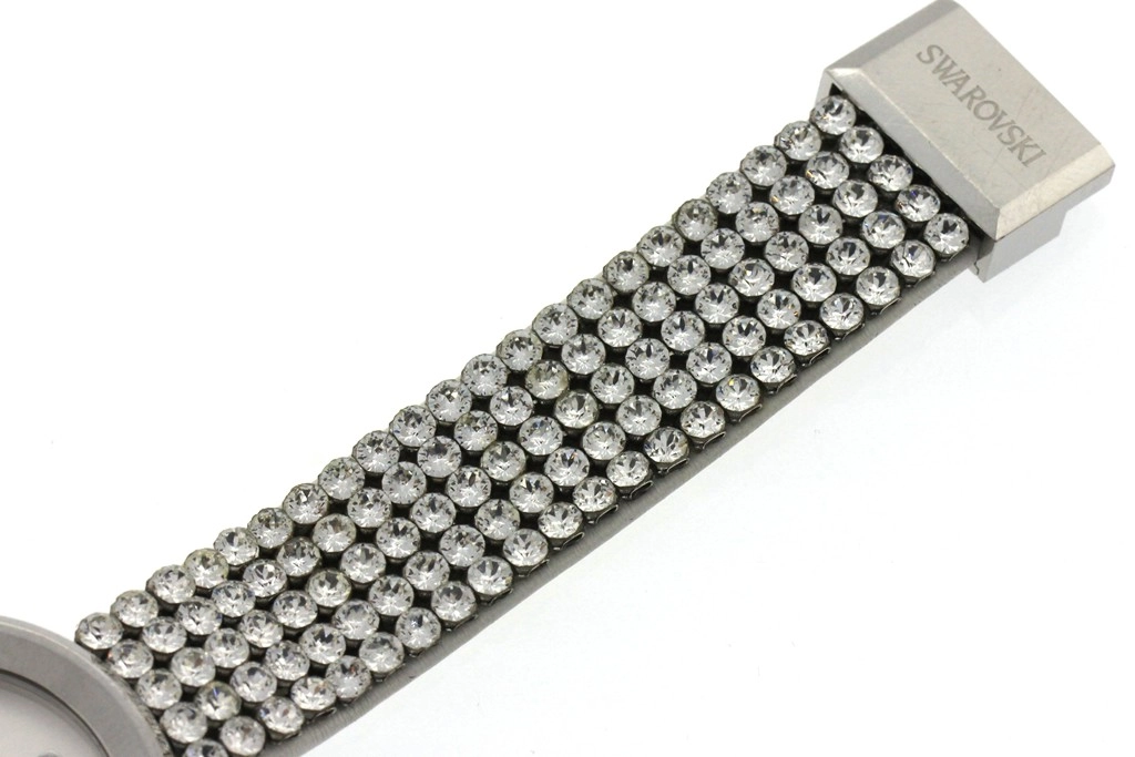 SWAROVSKI スワロフスキー  腕時計 ピアッツァ ミニ 1183490 シルバー文字盤 スティール/革/クリスタル クォーツ 2015年正規品【472】SJ