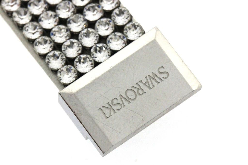 SWAROVSKI スワロフスキー  腕時計 ピアッツァ ミニ 1183490 シルバー文字盤 スティール/革/クリスタル クォーツ 2015年正規品【472】SJ