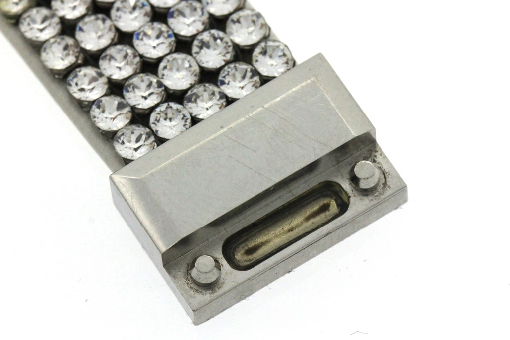 SWAROVSKI スワロフスキー  腕時計 ピアッツァ ミニ 1183490 シルバー文字盤 スティール/革/クリスタル クォーツ 2015年正規品【472】SJ