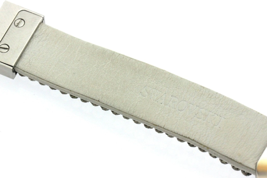 SWAROVSKI スワロフスキー  腕時計 ピアッツァ ミニ 1183490 シルバー文字盤 スティール/革/クリスタル クォーツ 2015年正規品【472】SJ