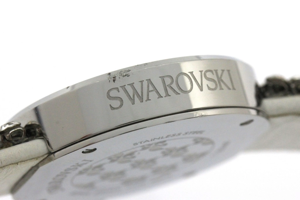SWAROVSKI スワロフスキー  腕時計 ピアッツァ ミニ 1183490 シルバー文字盤 スティール/革/クリスタル クォーツ 2015年正規品【472】SJ