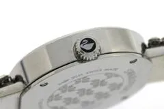 SWAROVSKI スワロフスキー  腕時計 ピアッツァ ミニ 1183490 シルバー文字盤 スティール/革/クリスタル クォーツ 2015年正規品【472】SJ