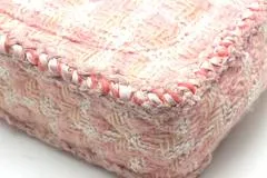 CHANEL シャネル ショルダーバッグ 2.55チェーンショルダーバッグ ピンク/ホワイト/シルバー金具 ツイード ギャランティカード付【472】SJ