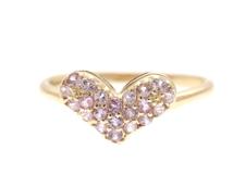 JEWELRY ノンブランド ジュエリー 指輪 リング K14 ピンクゴールド ピンクサファイア 12.5号 1.6g【473】