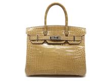 HERMES エルメス バーキン30 ハンドバッグ プシエール SV シルバー金具 □E刻 ポロサス 2120000325083【200】