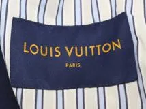 LOUIS VUITTON ルイ・ヴィトン 衣類 バックプリントスタジアムジャンパー メンズ46 ネイビー/ホワイト ウール HEB15WECZ (2120500250014) 【200】