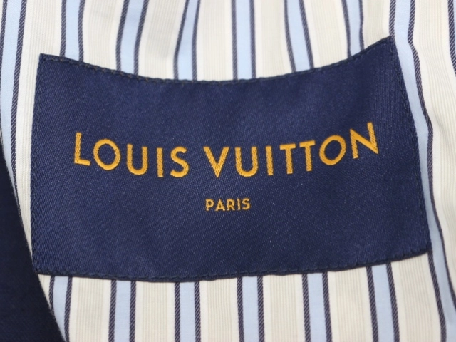 LOUIS VUITTON ルイ・ヴィトン 衣類 バックプリントスタジアムジャンパー メンズ46 ネイビー/ホワイト ウール HEB15WECZ (2120500250014) 【200】