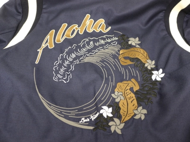 LOUIS VUITTON ルイ・ヴィトン 衣類 バックプリントスタジアムジャンパー メンズ46 ネイビー/ホワイト ウール HEB15WECZ (2120500250014) 【200】