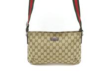 GUCCI　グッチ　GGショルダーバッグ　189749　ベージュ/ダークブラウン　キャンバス/レサー【430】2148103855047