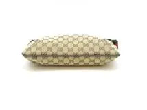 GUCCI　グッチ　GGショルダーバッグ　189749　ベージュ/ダークブラウン　キャンバス/レサー【430】2148103855047