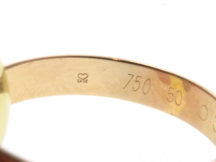 Cartier カルティエ 指輪 トリニティリング 3カラーゴールド(K18) 7.4g #50 2147200391687【430】