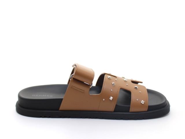 HERMES エルメス 靴 スタッズシプレサンダル レディース37.5(24