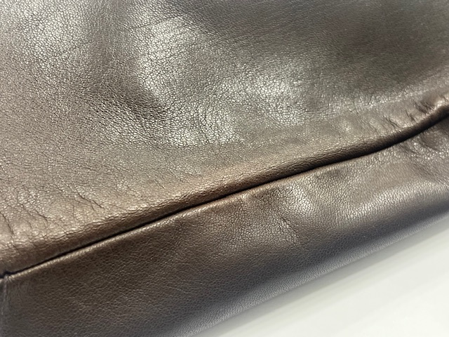 HERMES エルメス ロンググローブ ブラウン/ゴールドメタリック