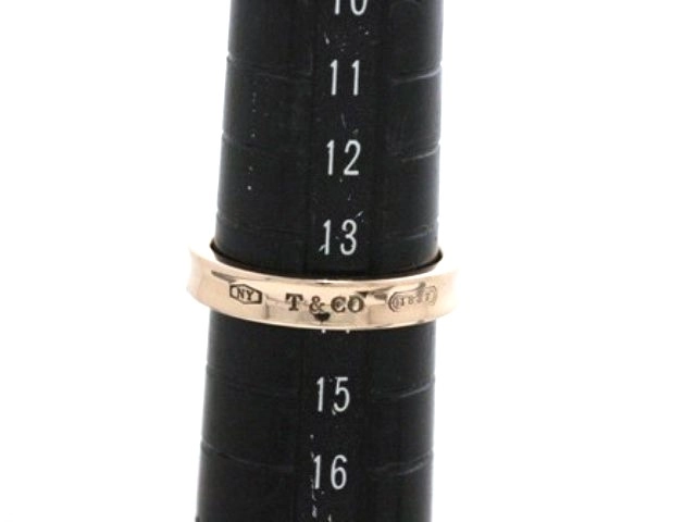 TIFFANY＆CO ティファニー ジュエリー 指輪 1837ナロー リング ローズゴールドプレート メタル 14号 4.4g【473】