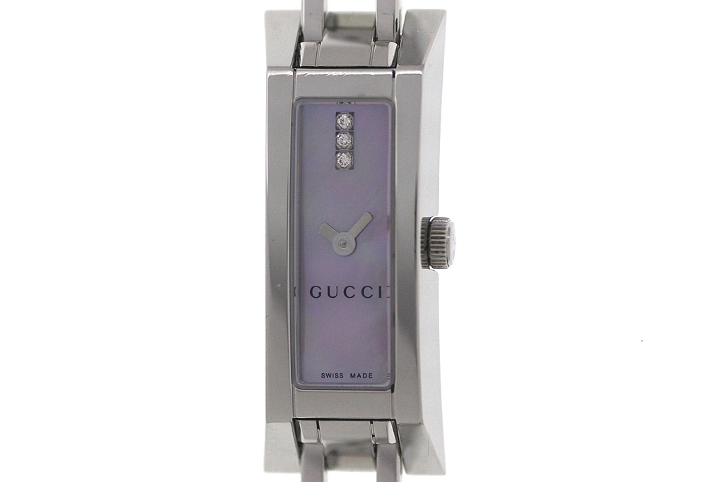 GUCCI グッチ 110 ステンレススチール レディースウォッチ　クオーツ GUCCI グッチ 腕時計 110 YA110515ステンレス 3Pダイヤモンド