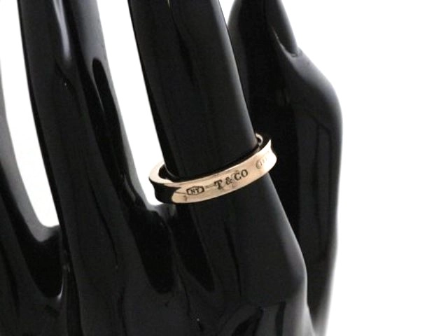 TIFFANY＆CO ティファニー ジュエリー 指輪 1837ナロー リング ローズゴールドプレート メタル 14号 4.4g【473】