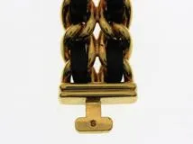 CHANEL シャネル 腕時計 プルミエールS H0001 ゴールドプレーテッド/社外革ベルト ブラック文字盤 クォーツ【472】UH