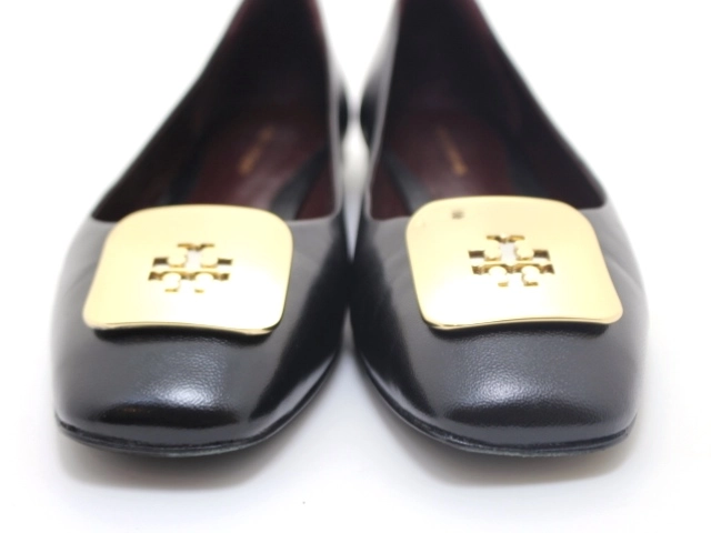 TORY BURCH トリーバーチ 靴 バレエシューズ レディース7.5(約24.5cm) ブラック レザー 154077 (2120500264912) 【200】