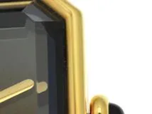CHANEL シャネル 腕時計 プルミエールS H0001 ゴールドプレーテッド/社外革ベルト ブラック文字盤 クォーツ【472】UH