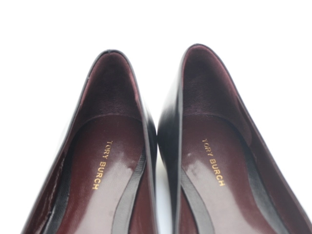 TORY BURCH トリーバーチ 靴 バレエシューズ レディース7.5(約24.5cm) ブラック レザー 154077 (2120500264912) 【200】